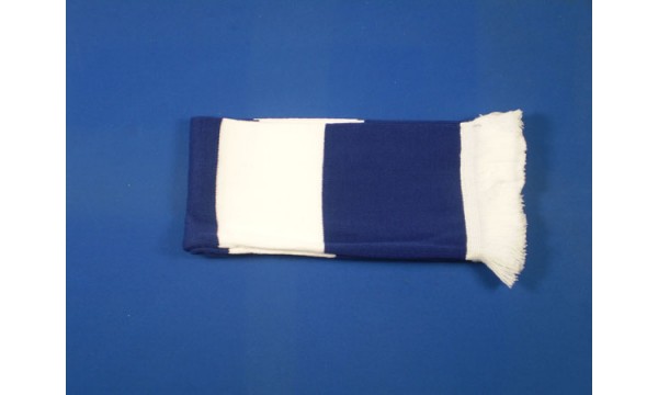 Navy Blue and White Bar Scarf